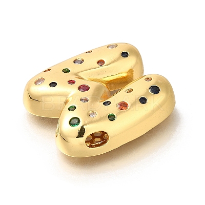 Brass Cubic Zirconia Pendants KK-M295-13G-M-1
