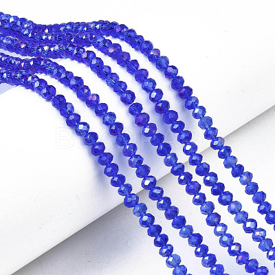 Electroplate Glass Beads Strands EGLA-A034-T10mm-B27-1