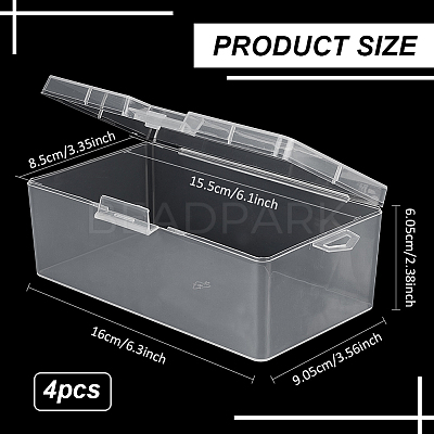 Plastic Bead Containers with Hinged Lid AJEW-WH0479-88B-1