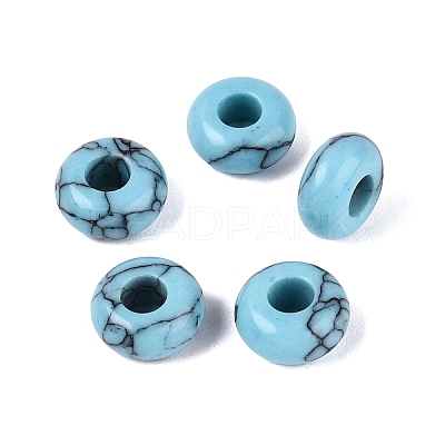 Synthetic Turquoise European Beads G-Q602-04H-1