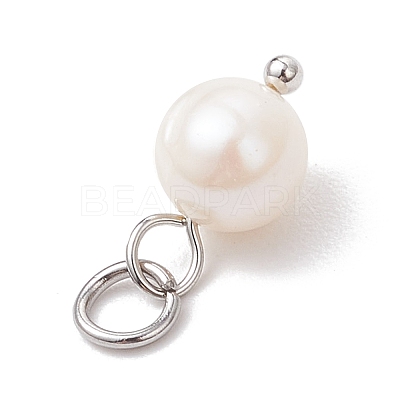 Natural Cultured Freshwater Pearl Two Sides Polished Charms PALLOY-JF04036-03-1