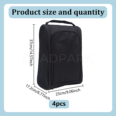 4Pcs Oxford Cloth Shoes Storage Zipper Bags ABAG-WA0001-17-1