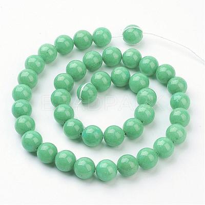 Natural Mashan Jade Round Beads Strands G-D263-10mm-XS19-1