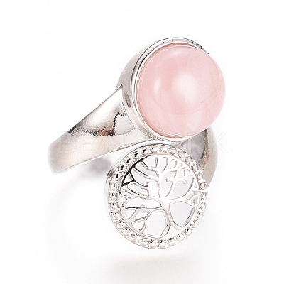 Mixed Gemstone Rings RJEW-G098-02A-P-1