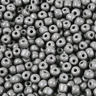 6/0 Baking Paint Glass Round Seed Beads SEED-S036-01C-09-1