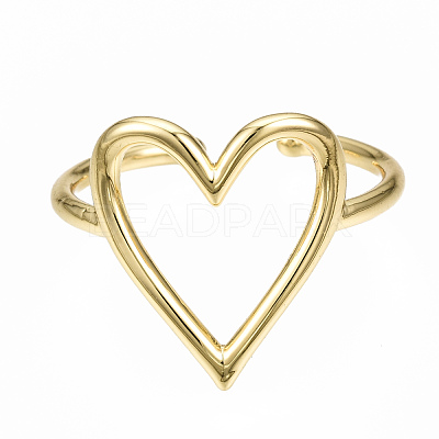 Brass Cuff Rings RJEW-N035-040-NF-1