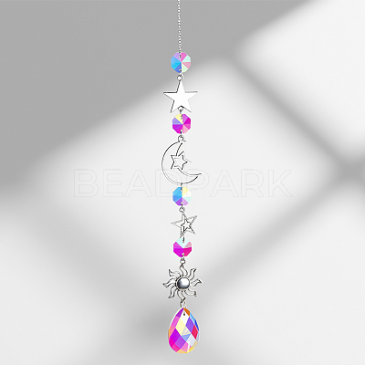 1Pc Iron Big Pendant Decorations DJEW-CN0001-37B-1