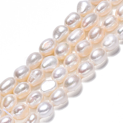 Natural Cultured Freshwater Pearl Beads Strands PEAR-N014-07H-1