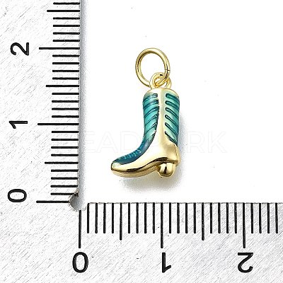 Brass Enamel Pendants KK-K400-50G-03B-1