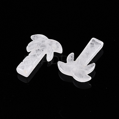 Natural Quartz Crystal Coconut Tree Pendants G-N342-02J-1