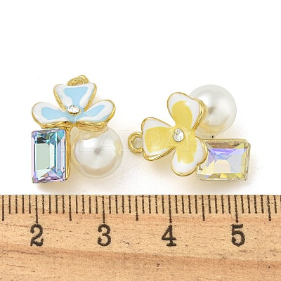 Rack Plating Alloy Enamel Pendants FIND-M033-02-1