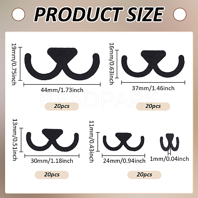 2 Bags Felt Craft Doll Mouth AJEW-FG0004-92-1