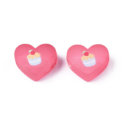Transparent Printed Acrylic Beads MACR-S373-124-H08-1