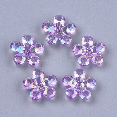 Transparent Acrylic Bead Caps TACR-T007-05E-1