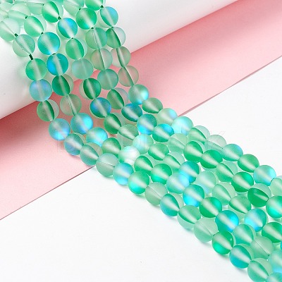 Synthetic Moonstone Beads Strands G-E573-01B-17-1