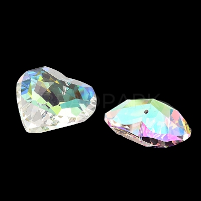 Electroplate Glass Charms EGLA-M028-01B-1