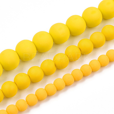 Opaque Glass Beads Strands GLAA-T032-P4mm-MD08-1