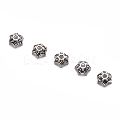 Antique Silver Tibetan Silver Fancy Bead Caps X-AA188-1