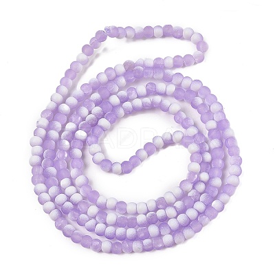 Frosted Crackle Glass Beads X1-GLAA-U001-4mm-M04-1
