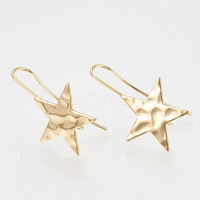 Brass Stud Earring Findings KK-T027-63G-1
