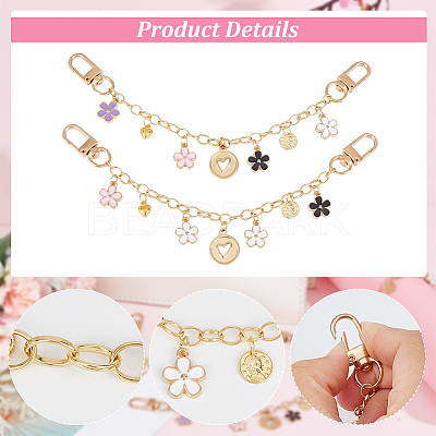 Alloy Enamel Pendant Decorative Purse Chains AJEW-AB00108-1