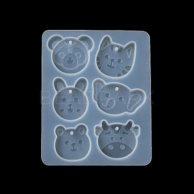 Rabbit/Dragon/Cat Pendant DIY Silhouette Silicone Mold X1-DIY-K073-09B-1
