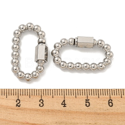 Non-Tarnish 304 Stainless Steel Screw Carabiner Lock Charms STAS-C092-07P-1