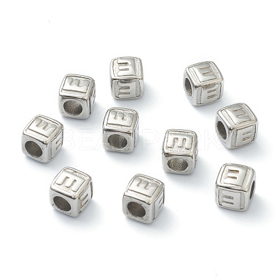 Tarnish Resistant 304 Stainless Steel European Beads STAS-H145-01E-P-1