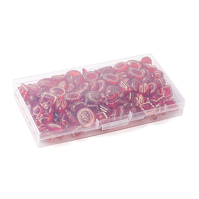 110Pcs 6 Styles Transparent Acrylic Beads OACR-FS0001-38-1