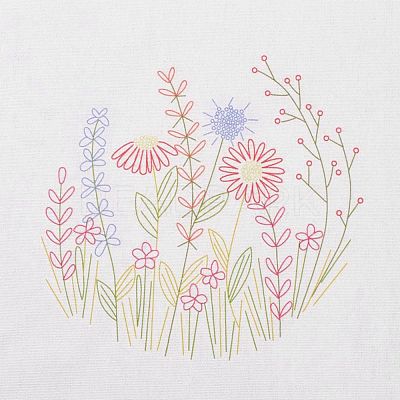 DIY Embroidery Fabric with Eliminable Pattern DIY-P032-C01-1