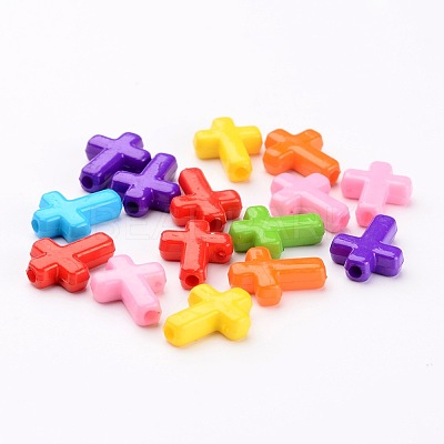 Opaque Acrylic Beads SACR-436-M-1