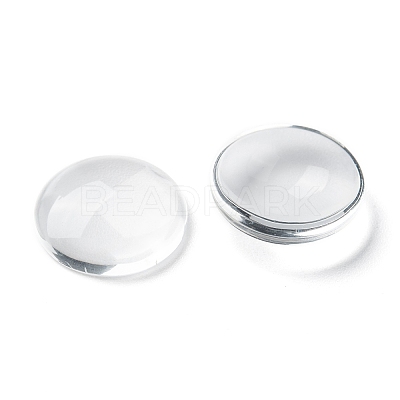 Transparent Glass Cabochons LS-GGLA-R026-40mm-1