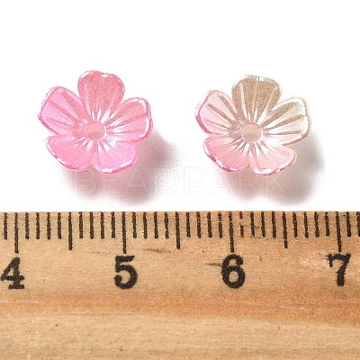 Gradient Color Acrylic Bead Caps OACR-Z028-01B-1