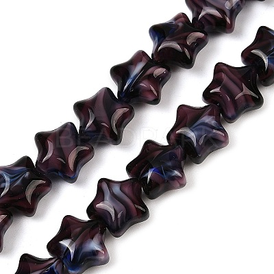 Handmade Millefiori Glass Beads Strands LAMP-H067-01K-1