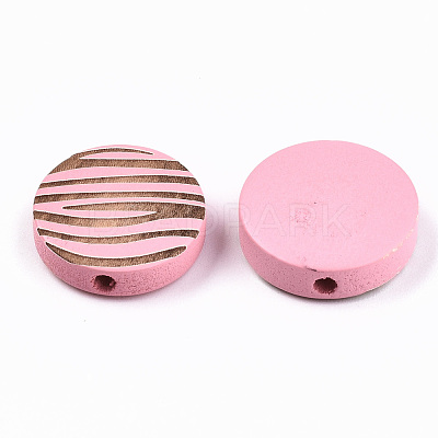 Painted Natural Wood Beads WOOD-T021-50A-05-1