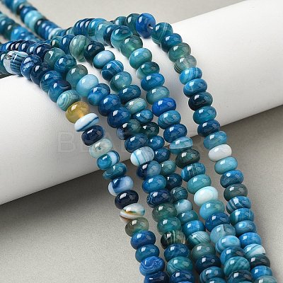 Natural Banded Agate Beads Strands G-F790-I01-01I-1