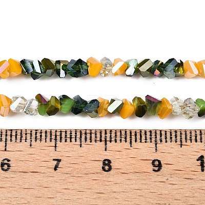 Electroplate Glass Beads Strands X-GLAA-T023-A17-04-1