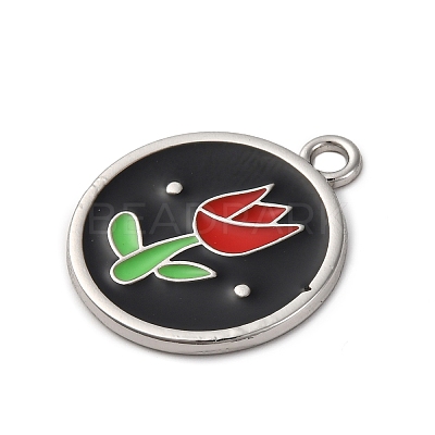 Alloy Enamel Pendants PALLOY-R162-13P-03-1