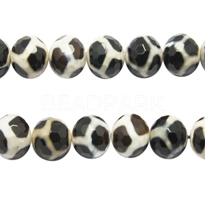 Tibetan Style Turtle Back Pattern dZi Beads G-H1454-1A-1