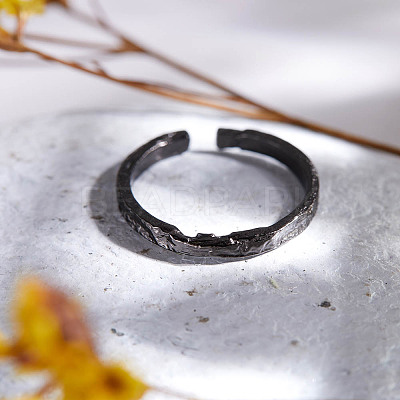 Textured 925 Sterling Silver Cuff Rings JR839A-1