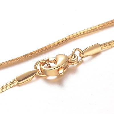 304 Stainless Steel Snake Chain Necklaces NJEW-F195-02A-G-1