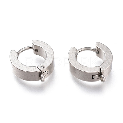 Tarnish Resistant 201 Stainless Steel Huggie Hoop Earrings Findings STAS-A167-01B-P-1