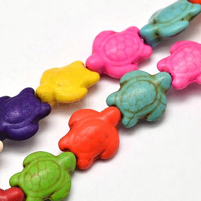 Dyed Synthetic Turquoise Beads Strands LS-G-M152-01-B-1