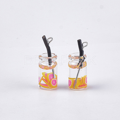 Glass Bottle Pendants X-CRES-N017-06H-1