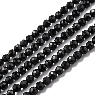 Natural Black Tourmaline Beads Strands X-G-H266-11A-1