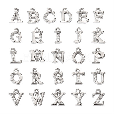 Alloy Rhinestone Charms ALRI-T008-01P-1