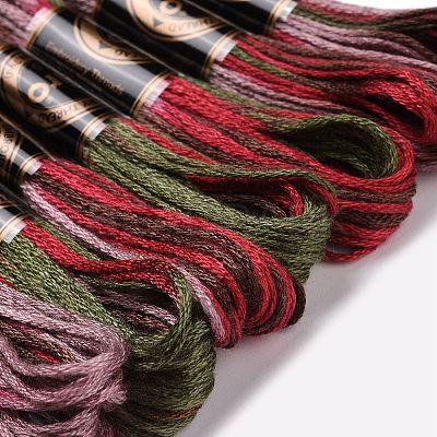 10 Skeins 6-Ply Polyester Embroidery Floss OCOR-K006-A17-1