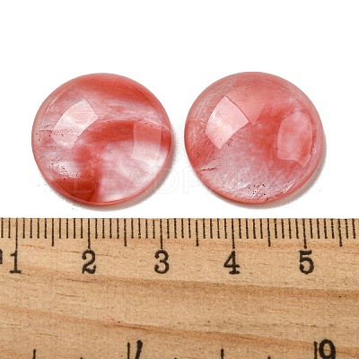 Cherry Quartz Glass Cabochons G-C115-02A-04-1