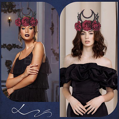 Felt Cloth and Alloy Headwear Crown OHAR-WH20020-01D-1