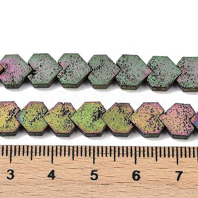 Electroplated Natural Lava Rock Beads Strands G-K388-04B-01-1